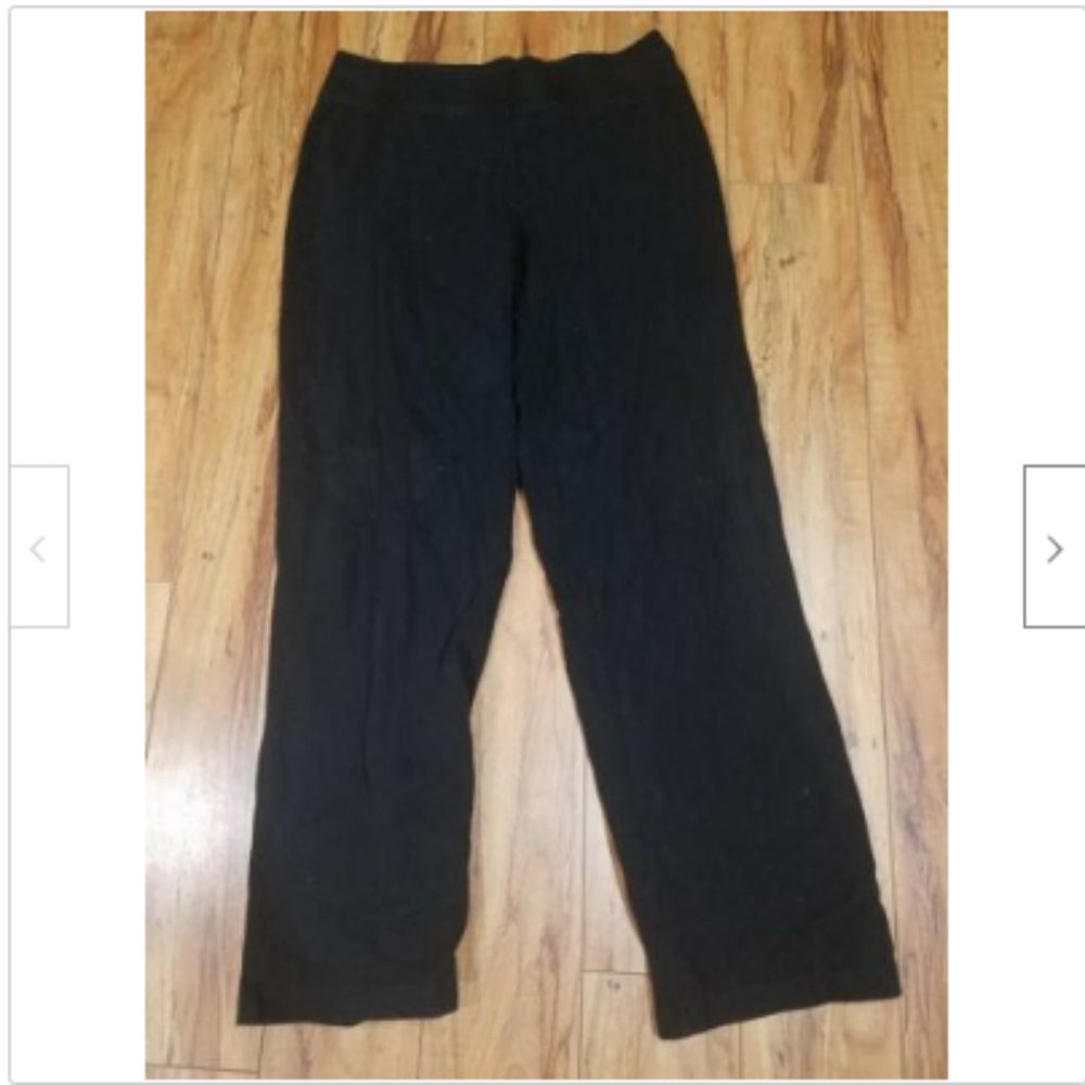 Eileen Fisher 100% Organic Cotton Black Pants S